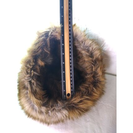 Parkhurst Faux Fur Hat/ Leather Top/Small-Small Med. Very Unique! Fast Ship!