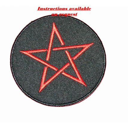 Pentagram Iron on Embroidered Sew Patch Badge Patches a Lot of designs P194