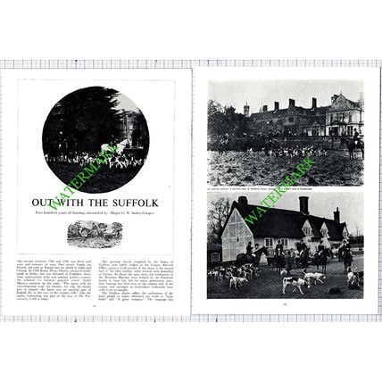 The Suffolk Hunt Barton Hall Jack Pickford Rushbrooke Arms - 1975 Article