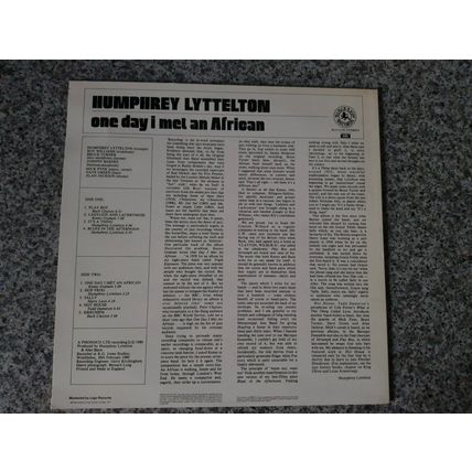Humphrey Lyttelton – One Day I Met An African (BLP12199) 1980 (LP)