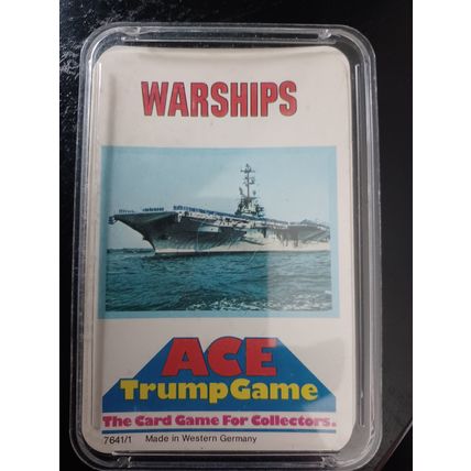 1970S VINTAGE ACE TRUMP CARD GAME " WARSHIPS " FULL SETS A TO H, GOOD CARDS +