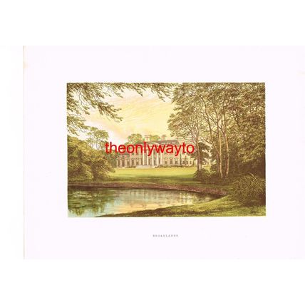 BROADLANDS, Nr ROMESEY, HAMPSHIRE (LORD MOUNT TEMPLE), Book Illustration, c1880