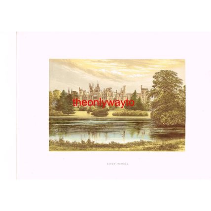 ALTON TOWERS, Nr CHEADLE, STAFFS (E. OF SHREWSBURY), Book Illustration, c1880