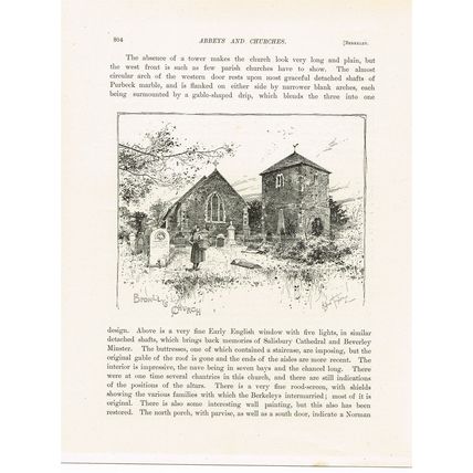 St Marys, Bronllys, Breconshire, Book Illustration (Print), c1891