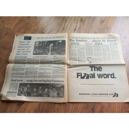 Evening Standard 1978 FA Cup Final Colour Special - Arsenal vs Ipswich Town