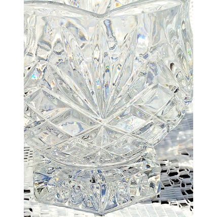 Hampton Hall Lead Crystal Clear 3.5" Votive Candle Holder Romantic Elegant Glass