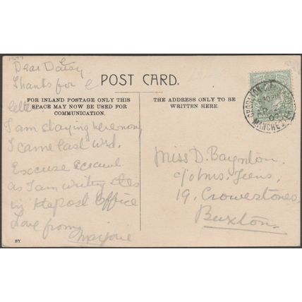 Hough End Hall, Chorlton, Lancashire, 1907 - RP Postcard