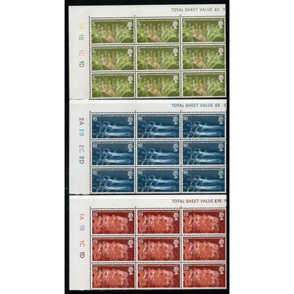 Sg 832 - Sg834 1970 COMMONWEALTH GAMES BLOCKS 9 CONTROLS MINT NEVER HINGED (BSC