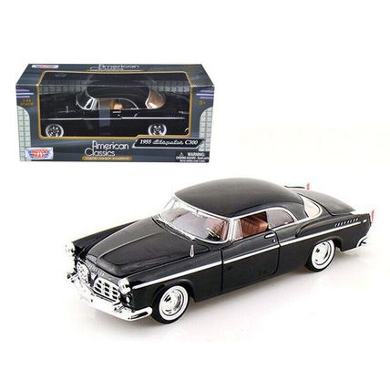 1955 Chrysler C300 Black 1/24 Diecast Model Car by Motormax