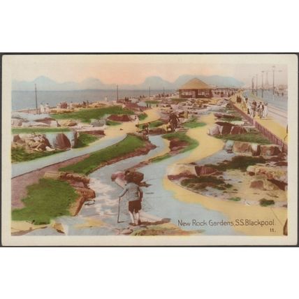 New Rock Gardens, South Shore, Blackpool, Lancashire, c.1930 - RP Postcard