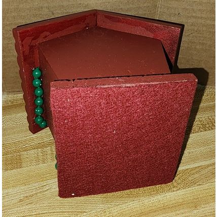 Homemade Handmade Wood Red Christmas Decor Birdhouse