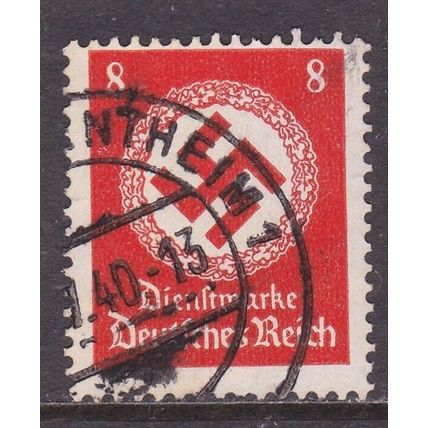 Germany 1934 Swastika 8pf Official Fine Used SG O530 VGC