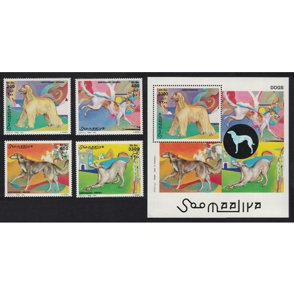 Somalia Greyhound Dogs 4v+MS 2003 MNH