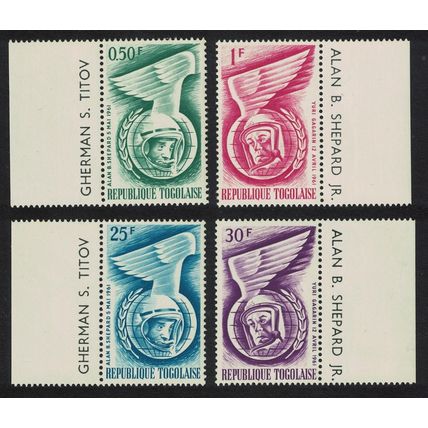 Togo Space Flights Commemoration 4v Margins with Names 1962 MNH SG#297-300