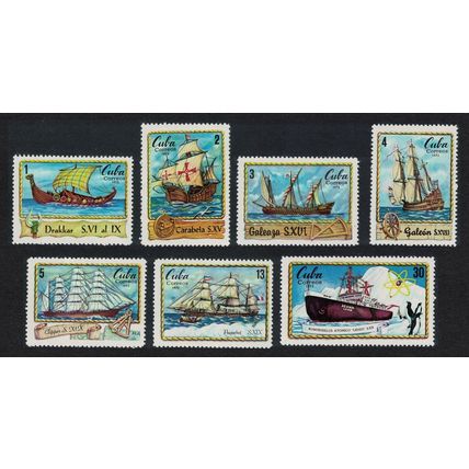 Caribic Maritime History Ships Through the Ages 7v 1972 MNH SG#1978-1984