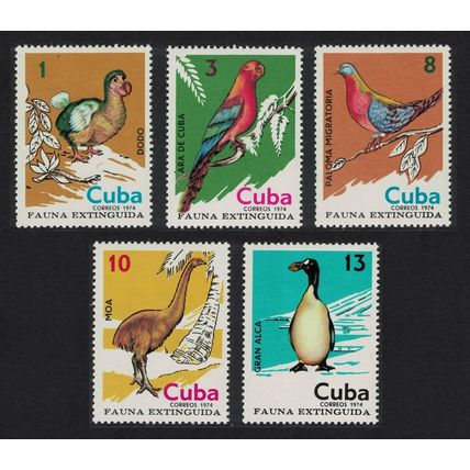 Caribic Extinct Birds 5v 1974 MNH SG#2146-2150