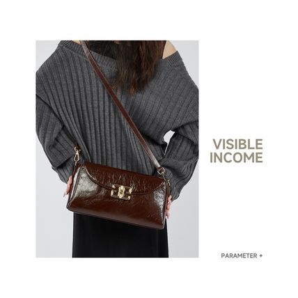 Women Genuine Leather Shoulder Bags Fashion Hobo Bags Brown