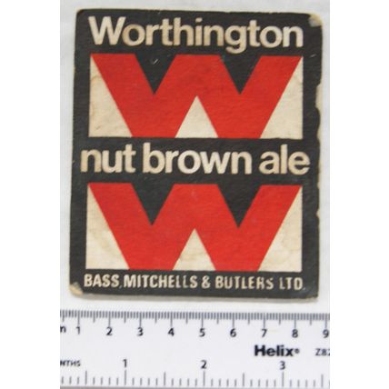 vintage Beer Mat - Worthington Nut Brown Ale - Light Ale