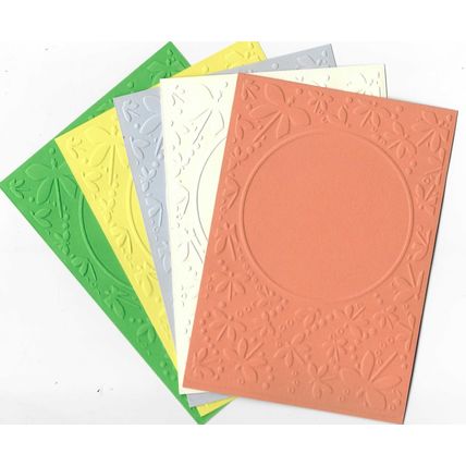 A6 Embossed Card. 10 Sheets. Frame. Cardmaking Scrapbooking Crafts Topper