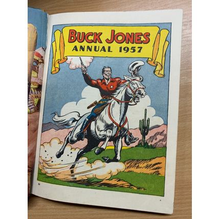 1957 "BUCK JONES ANNUAL 1957" COWBOY FICTION ILLUSTRATED ANNUAL BOOK (P3)