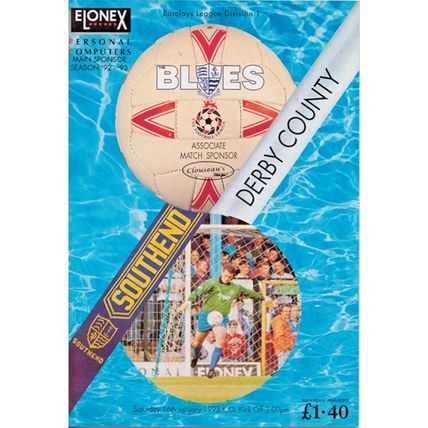 SOUTHEND UNITED v DERBY COUNTY LEAGUE DIVISION 1 1993