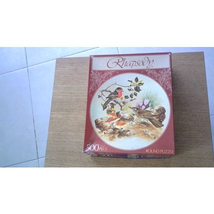 RHAPSODY by Arrow Puzzles - 2 Jigsaw Water Scene & Garden Birds (500 Piece) 1979