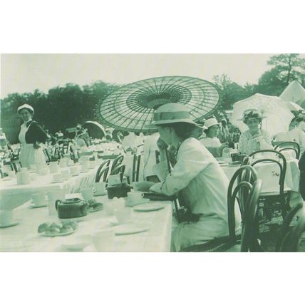 Postcard Lawn Tennis Wimbledon 1914 Afternoon Tea Japanese Sunshade - Nostalgia