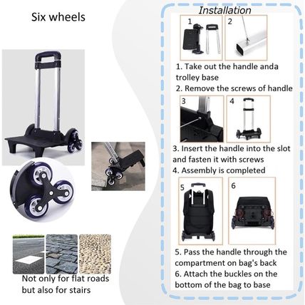 Boys Rolling Backpack Wheeled Backpack Kids School Bag with 6 Wheels Trolley Boo