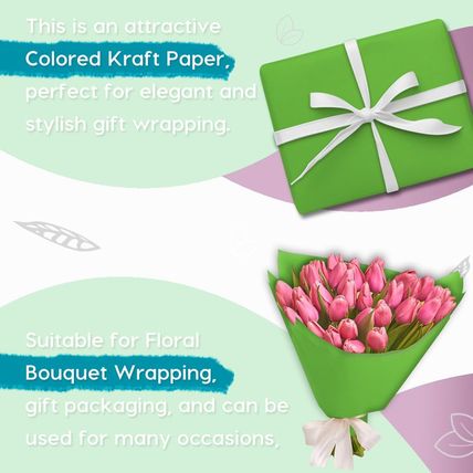 Perkhomy 36" X 2,400" (200') Medium Green Kraft Paper Roll for Craft Bulletin Bo