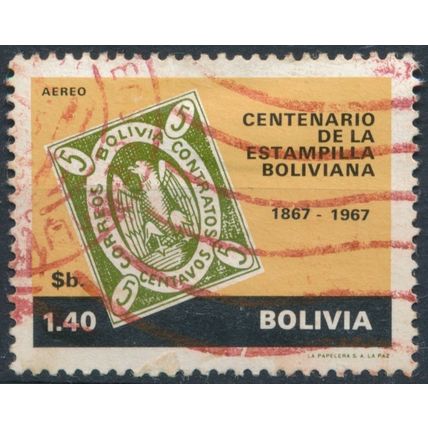 Stamp Centenary: 1.40p - Bolivia 1968 - FH - MiNr 789