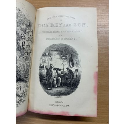 c1880 CHARLES DICKENS DOMBEY & SON DAILY NEWS MEMORIAL EDITION ANTIQUE BOOK (P5)