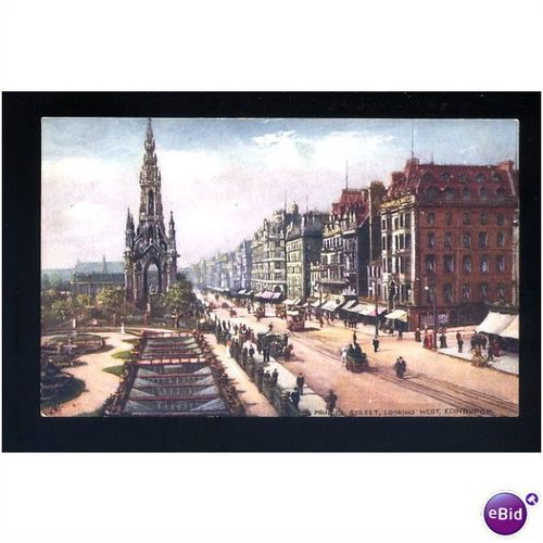 TUCK OILETTE Postcard 7178 "Princes Street, Looking West, Edinburgh"