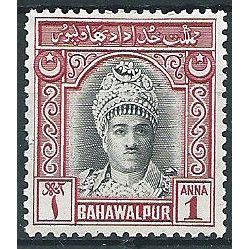 Bahawalpur 1948 SG21 1a Black & Carmine Mounted Mint .. ..