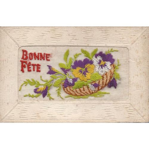 CARTE POSTALE - BRODEE - BONNE FETE