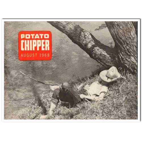 Potato Chipper 1968 August Girl Fishing Vintage Print Magazine Cover