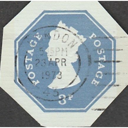 Postal Stationary. 3d Blue. Pre-decimal, Embossed