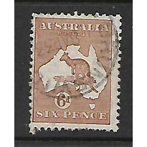 AUSTRALIA 1923 6d CHESTNUT SG 73 FINE USED