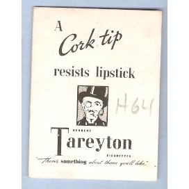 Tobacco Card ~ Company: American Tobacco Company Brand: Herbert Tareyton C~64