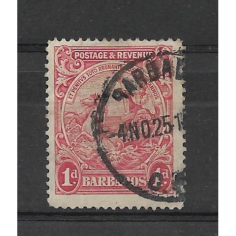 Barbados.SG231 1d Scarlet.Fine Used.July19