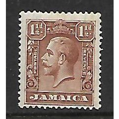 JAMAICA 1929 1 1/2d CHOCOLATE SG 109 M / MINT