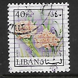 LEBANON 1978 FLOWERS & FRUITS 40p CARNATIONS SG 1235 FINE USED