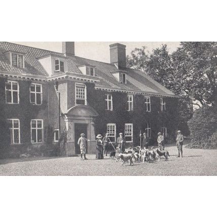 Aylsham Manor Otterhound Angry Pack Of Dog Dogs Norwich Antique Postcard