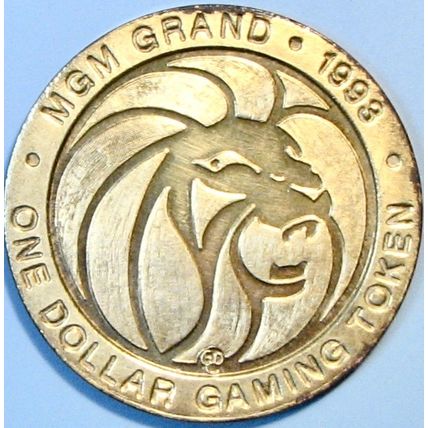 MGM Grand. $1 Casino Token. Las Vegas, NV. Dina. R85.