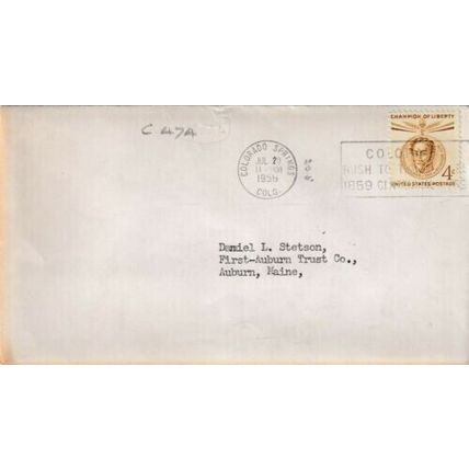 United States 1959 Colorado Springs-Aubern Maine Cover Colorado Springs cancel