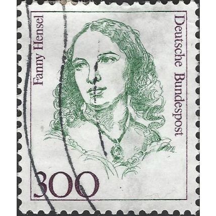 GERMANY, Fanny Hensel (1805-1847), green 1989, 300pf, #6