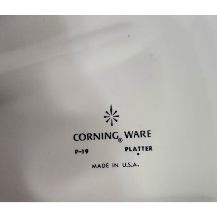 Corning Ware Platter P-19 P19 Blue Cornflower Meat/Roast Dish