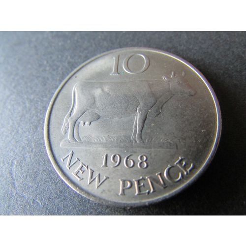 1968 GUERNSEY TEN NEW PENCE - COIN - 4. O