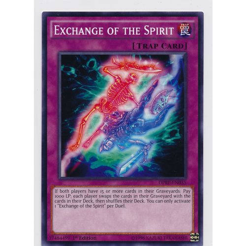 YuGiOh Rivals of the Pharaoh Duelist Pack DPRP-EN035 Exchange of the Spirit 1st