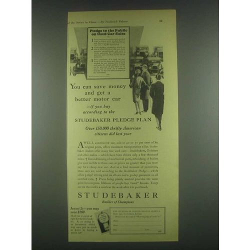1930 Studebaker Cars Ad - You Can Save Money