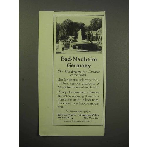 1930 German Tourist Ad - Bad-Nauheim